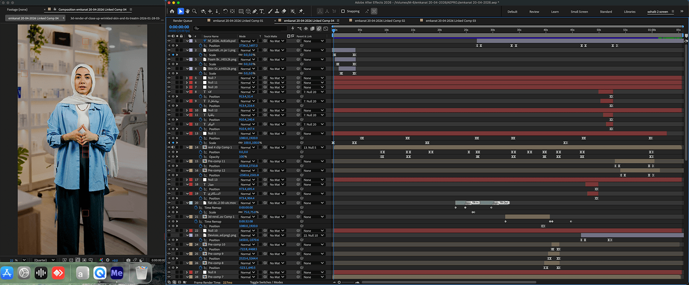 Emkanat editing timeline 4